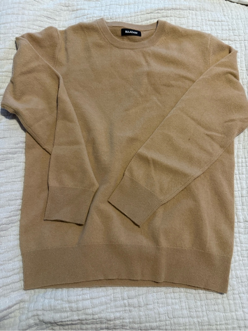 NAADAM Camel Crewneck Cashmere Sweater EUC C000